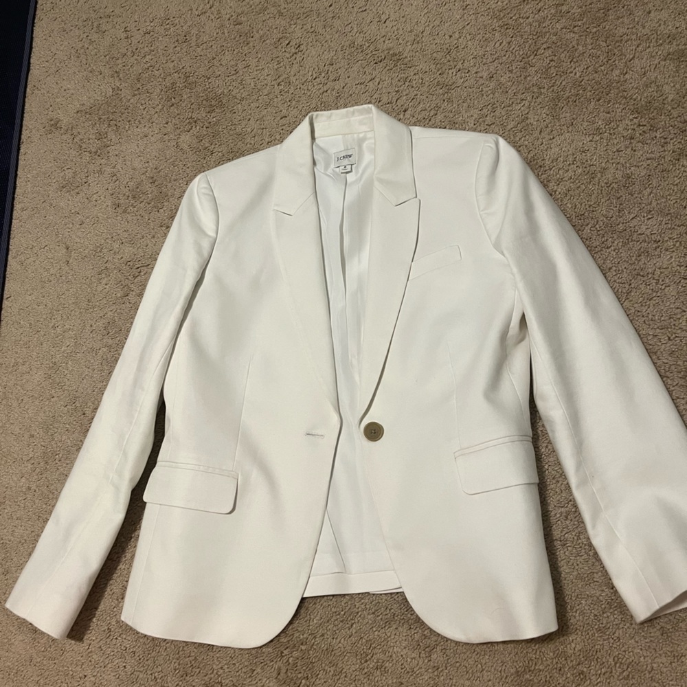 J. Crew white blazer, like new, size 8
